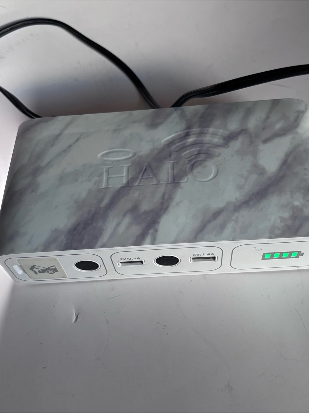 HALO Bolt 58830 mWh Portable Car Jump Starter Power Bank - Grey Marble